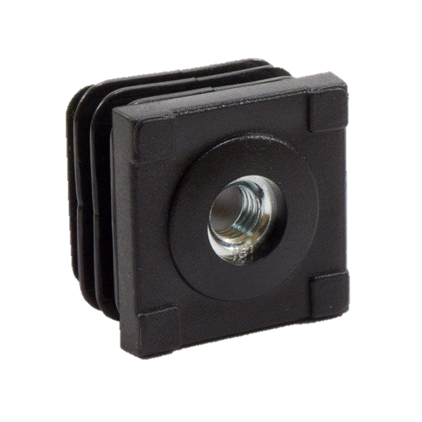 15-15ПР Заглушка регулируемая пластиковая 15*15 мм, с резьбой М8 